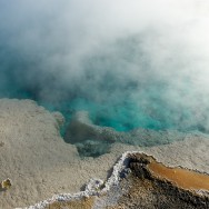 hot springs geysers in Yellowstone National Park, Wyoming, USA