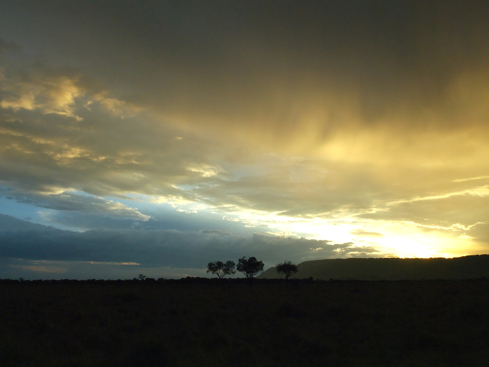 glorious sunset on the plains of the Masai Mara in Kenya